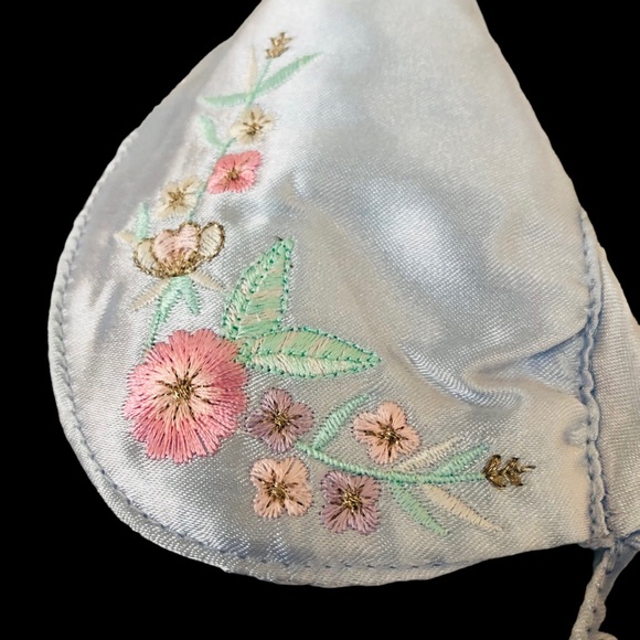 $10 READ NWT J.I.T. Pastel Baby Blue Satin Floral Collar Pants Pajamas Set - Picture 4 of 12